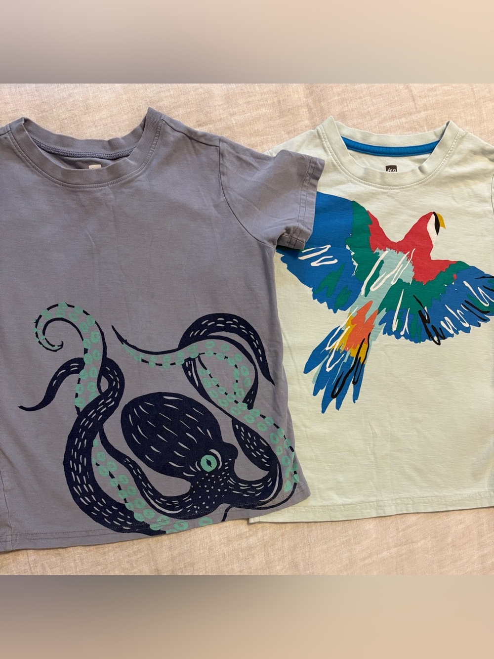 Tea Collection Size 6 Parrot Octopus Graphic Tees Bundle